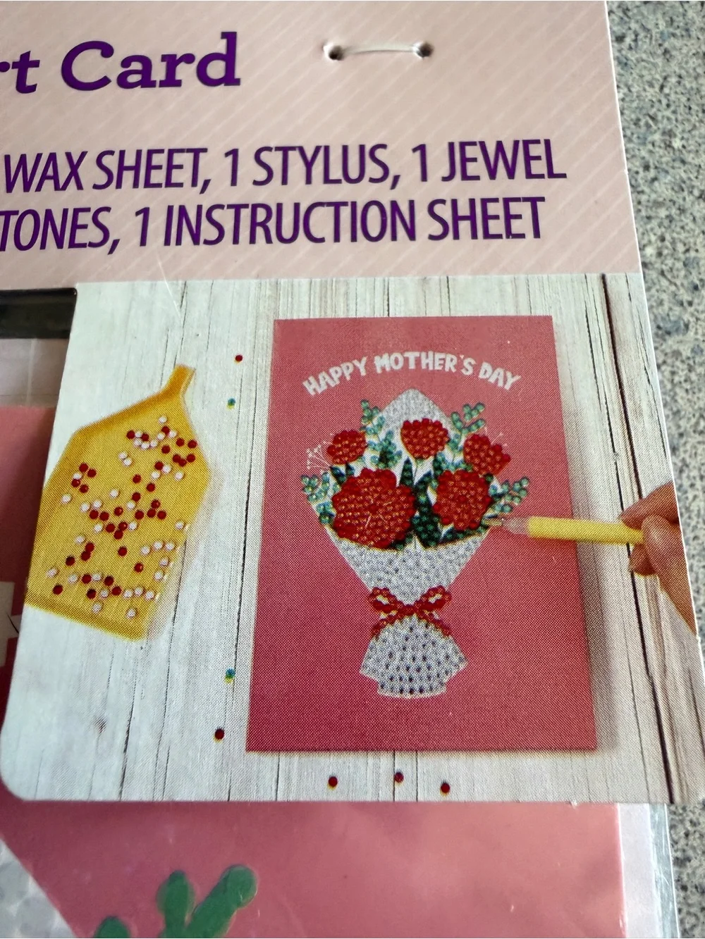 New Mother's Day DIY Diamond Gem Art Kit Card Creative Way to Celebrate